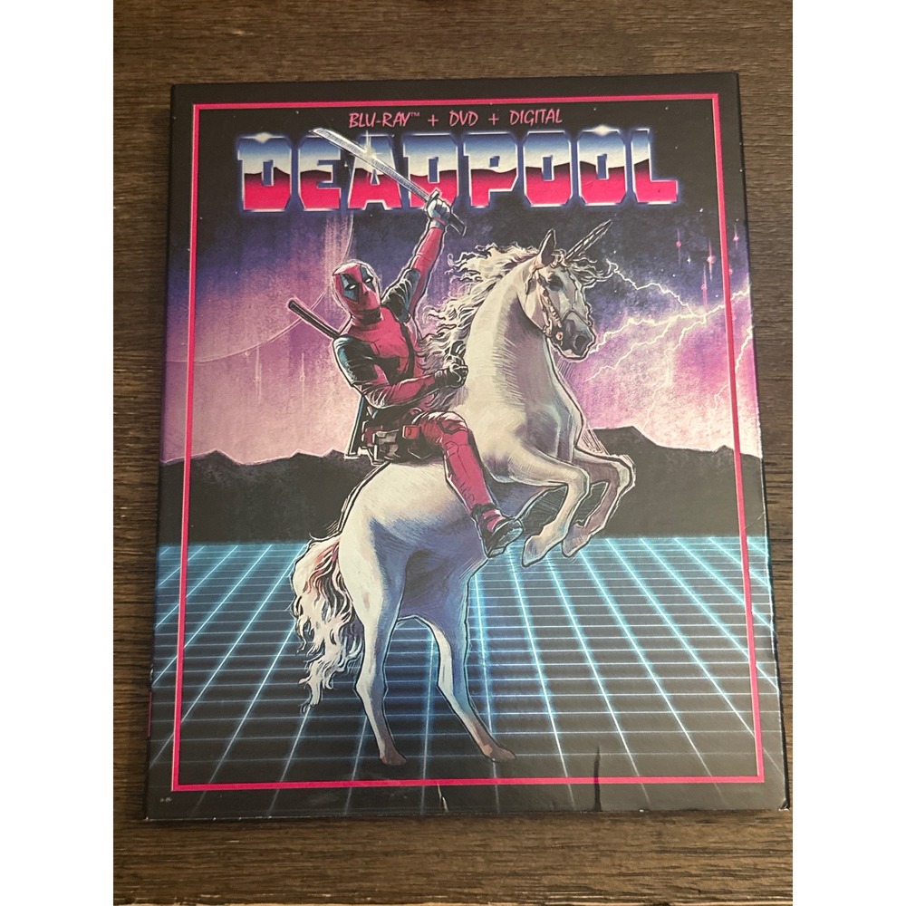 Deadpool Blu-ray DVD Retro Slipcover Marvel Ryan Reynolds Action Movie2-Disc Set
